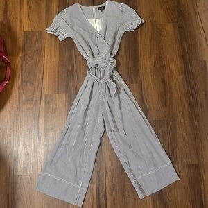 J. Crew Striped Belted Jumpsuit